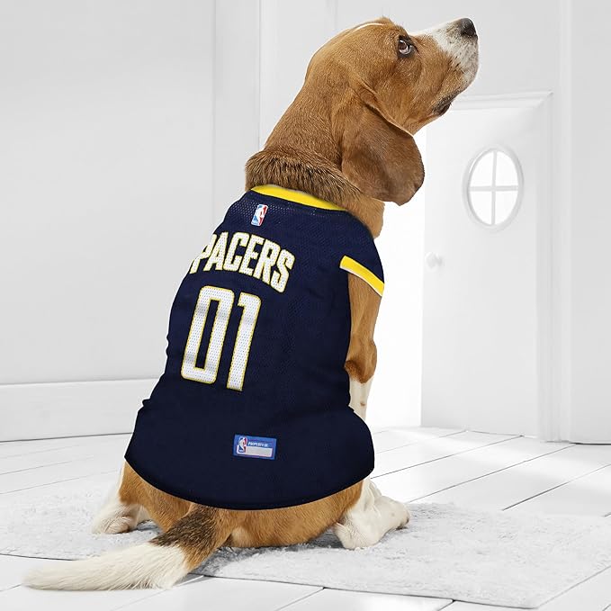 Pets First NBA INDIANA PACERS DOG Jersey, Large - Tank Top Basketball Pet Jersey
