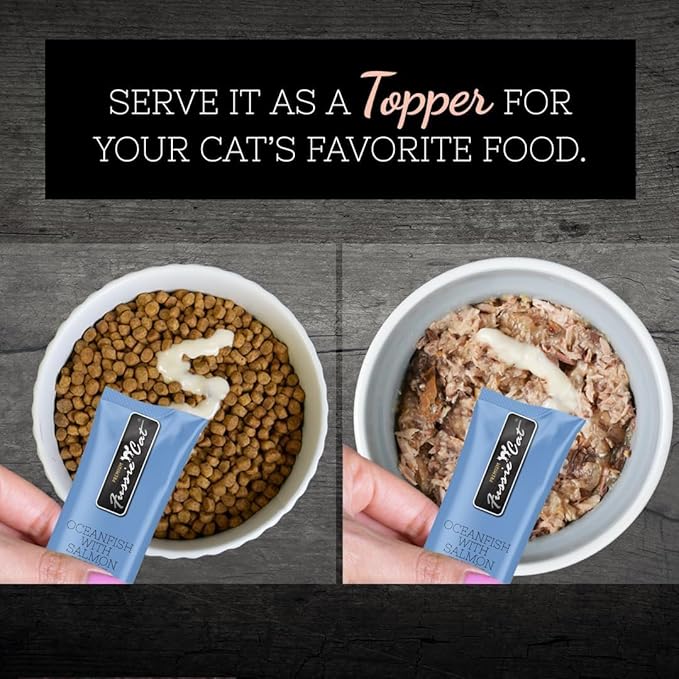 Variety Pack for Fussie-Cat-Puree Lickable Cat Treats 8 Flavors: Oceanfish & Salmon, Mackerel, Oceanfish, Mackerel & Beef, Sardine, Tuna, Chicken & Liver, Chicken & Beef (0.5-oz/Tube, 32 Tubes Total)