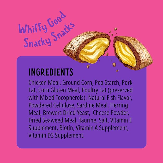 Bonkers Bites Bangin' Beef Flavor Crunchy & Soft Treats for Cats, 6.3oz Bag (Pack of 6)