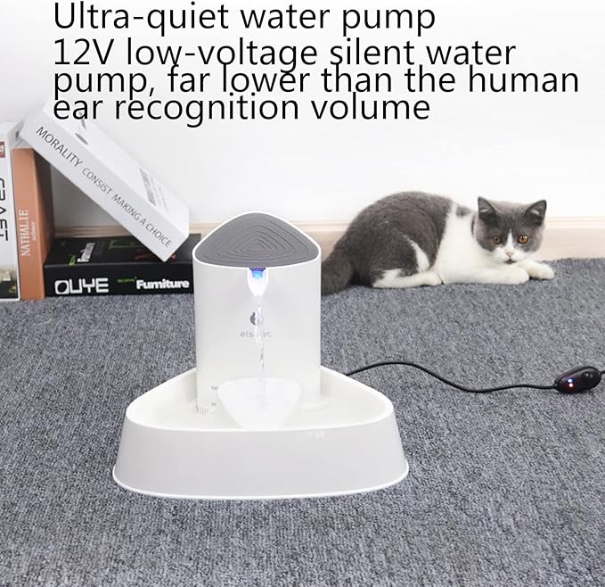 Pet Smart Drinking Fountain Active Oxygen Circulation Silent Feeder Cat Dog Led Light Drinking Fountain Quad Filter Feeding