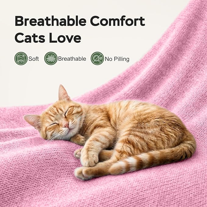 Cat Wrap for Cutting Nails, Self-Adhesive Cat Nail Clipping Restraint Bag, Anti-Scratch Cat Grooming Wrap Swaddle for Meds, SubQ Fluids, Ear Cleaning, Teeth Brushing & Vet Visits,Pink,M