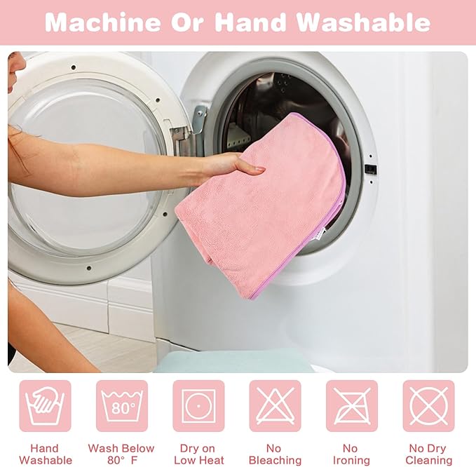 Pet Bathrobe for Dog Cat Absorbently Quick Drying Coat Cute Dogs Bath Towel Hooded Robe Adjustable Collar & Belly Strap for Pool Beach (Pink, Small)