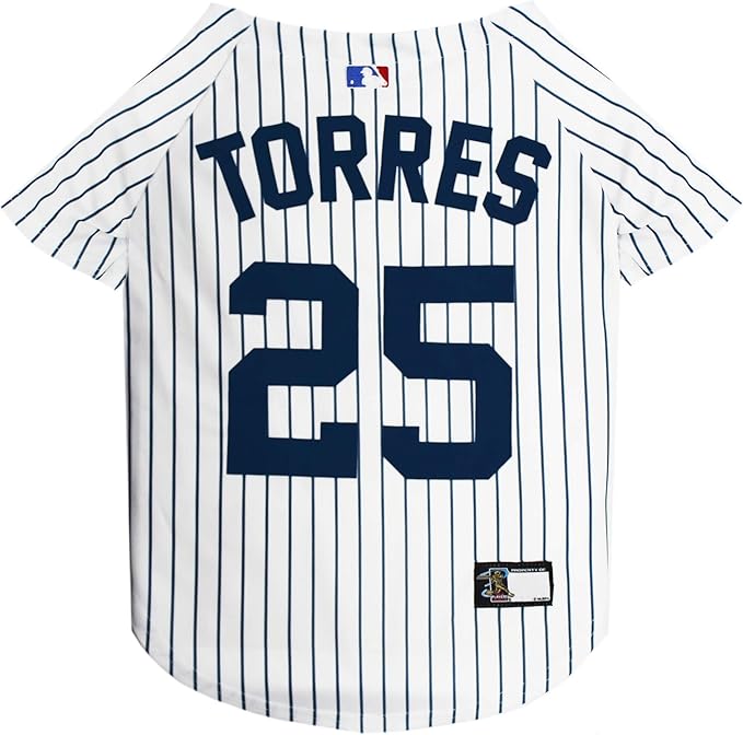 MLBPA - Gleyber Torres, Gleyber David Torres Castro #25 Pet Jersey - MLB New York Yankees Mesh, Large