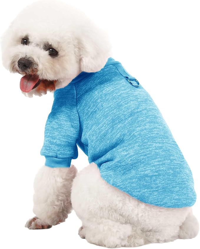 Dog Sweater, Sweaters for Small Dogs, 2, 3 Pack Warm Soft Pet Clothes for Puppy, Medium Large Cat, Dogs Girl or Boy, Dog Shirt for Winter Christmas (Buckle Grey+Navy+Blue, X-Small)
