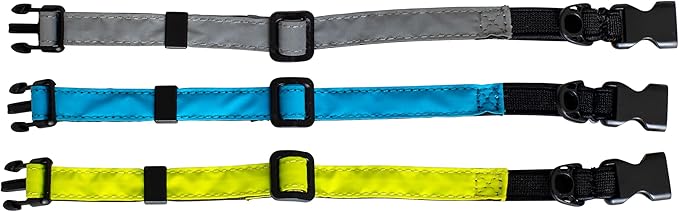 CatGoods Reflective Silver Stretch Cat Collar – Escape-Safe Alternative to Breakaway, Adjustable, Comfortable, ID and Bell Attachment