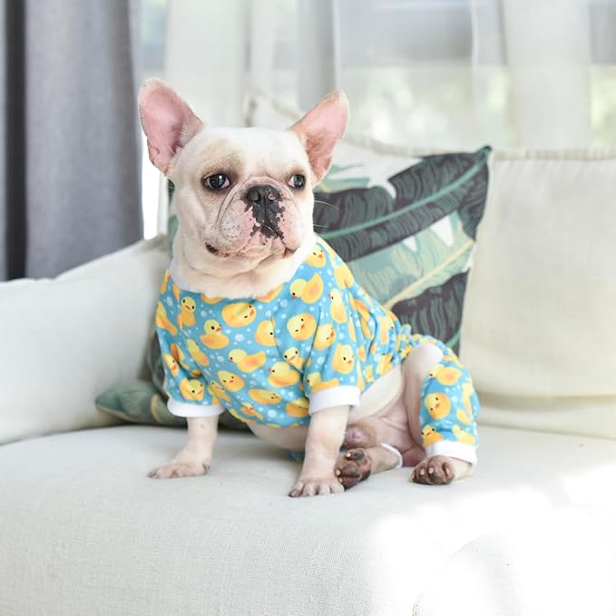 CuteBone Dog Halloween Pajamas Puppy Onesies Small Dogs Soft Pjs Coat Cat Apparel Comfy Pet Christmas Clothes Outfit Doggie Bodysuit P50XL