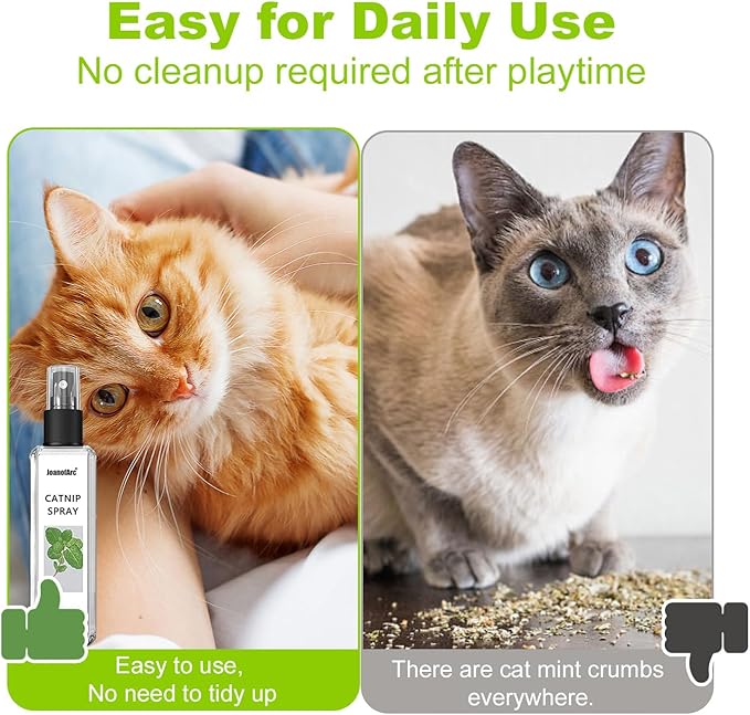 JoanofArc Catnip Spray for Cats, 100% Natural Plant Formula for Cats Kittens, Renew Toys & Train Kittens Indoor Outdoor & Relieves Stress, Calming - 3.38 Fl Oz