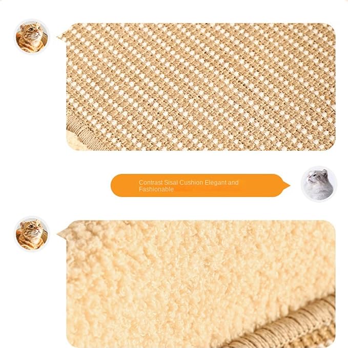 Cat Scratcher Bed - Sisal Large Lounge Nest - Scratching Pad | for Home Living Room Apartment Dorm Patio Balcony Porch Corner
