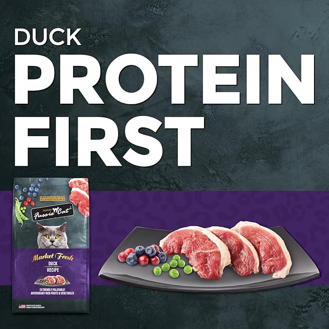 Fussie Cat Market Fresh Duck Recipe, Dry Cat Food, 10lb Bag