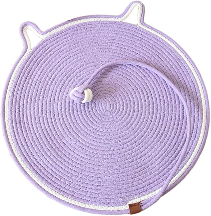 Cat Scratching Mat and Pad Anti-Slip Sturdy Cat Scratch Bed Small Purple Indoor Sofa Protector for Kitten Claw Grinding and Furniture Defense