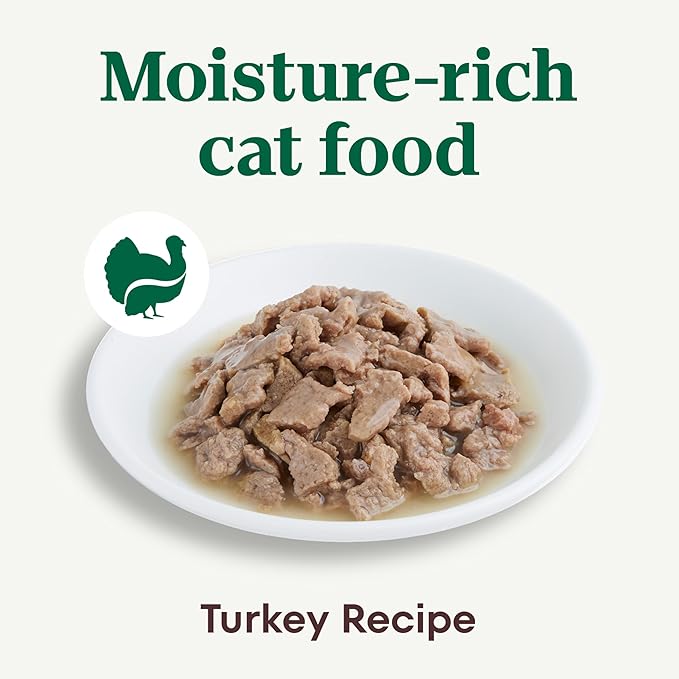 Nutro Perfect Portions Wet Cat Food Cuts in Gravy Turkey Recipe, Cat Food Wet Recipe, 2.64 oz. Twin-Pack Trays (24 Count)