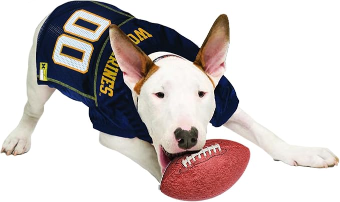 Pets First NCAA College Michigan Wolverines Mesh Jersey for DOGS & CATS, Large. Licensed Dog Jersey with your Favorite Football/Basketball College Team