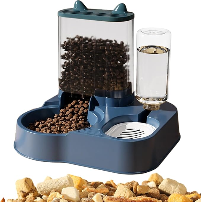 Automatic Cat Feeder,Cat Water Dispenser Food Pet Feeder | Large Capacity Fod Storage Container, Automatic Dog Food Bowl, Pet Supplies