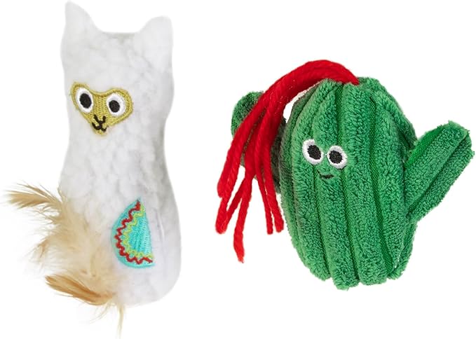Mad Cat Lucky Llama with Catnip & Silvervine Cat Toy, Pack of 2