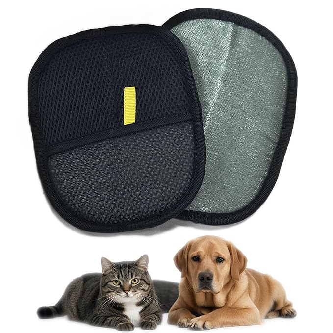 Pet Hair Removal Gloves for Cats & Dogs – Reusable Grooming Glove with Static Charge to Remove Fur from Furniture, Carpet, Car Seats & Clothes – Upgraded Pet Hair Remover Mitt(1PCS)