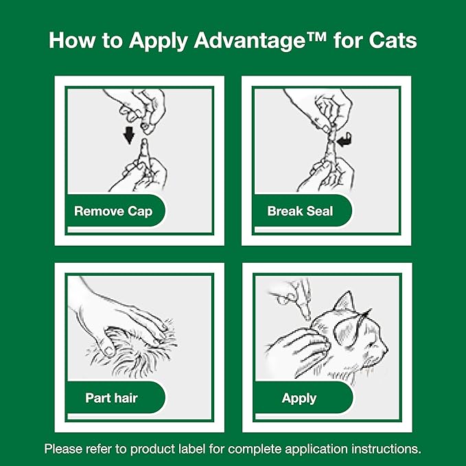Advantage Topical Cat Flea Treatment and Prevention for Small Cats 2-9 lbs. | Apply Flea Drops Monthly | 2 Treatments, (Pack of 2)