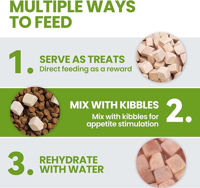 OPET Freeze Dried Cat & Dog Treats, Single Ingredient Chicken Bites for Cats & Dogs, High Protein Pet Training Treats (7 oz, Chicken)