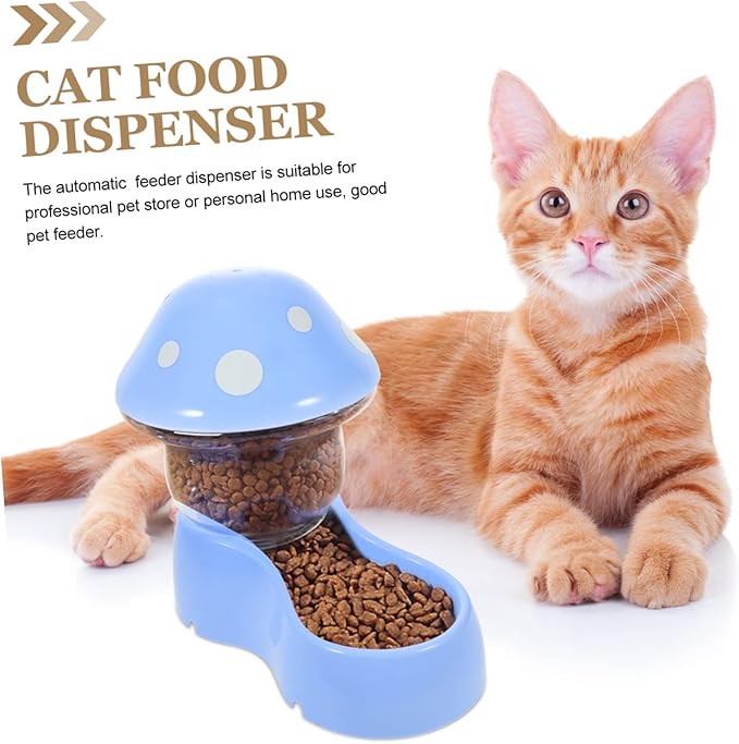 Abaodam Automatic Pet Feeder Dispenser for Cats and Dogs Gravity Design with Texture for Monitoring Compact Safe Smooth Surface for Pet Food Storage