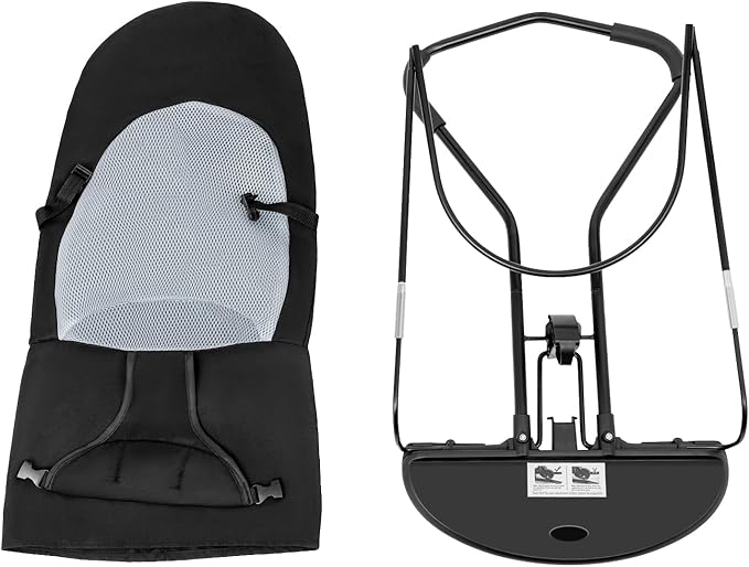 Pet Rocking Chair Solid Color Breathable Dog Bed Chair Portable Foldable Dog Cat Chair for Small Pets Weighing Less Than 33.07 lbs, 3 Levels Adjustable Height, Washable&Removable (Black)