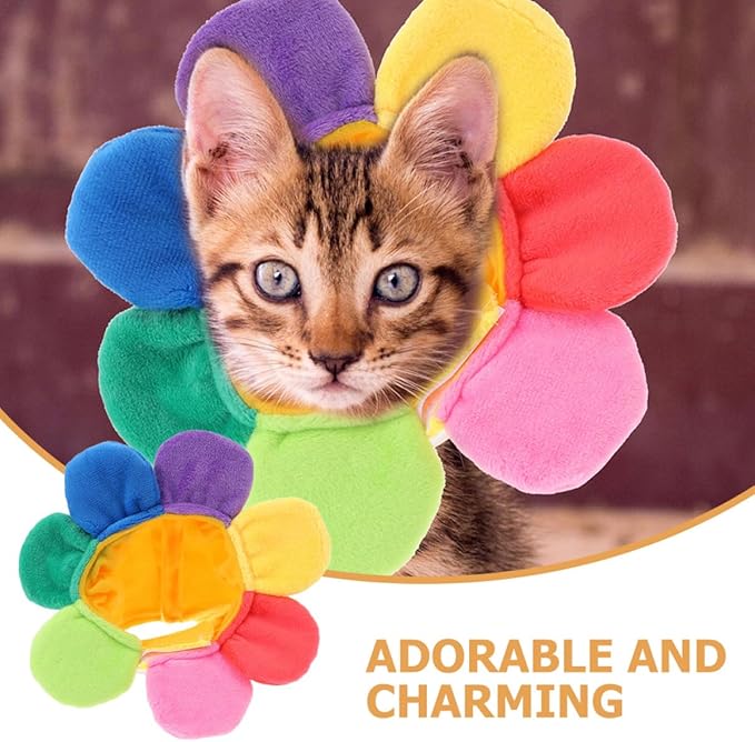 Sunflower Cat Headdress 2pcs Set Decorative Pet Hat Floral Costume Summer Puppy Hat Household Cat Party Apparel
