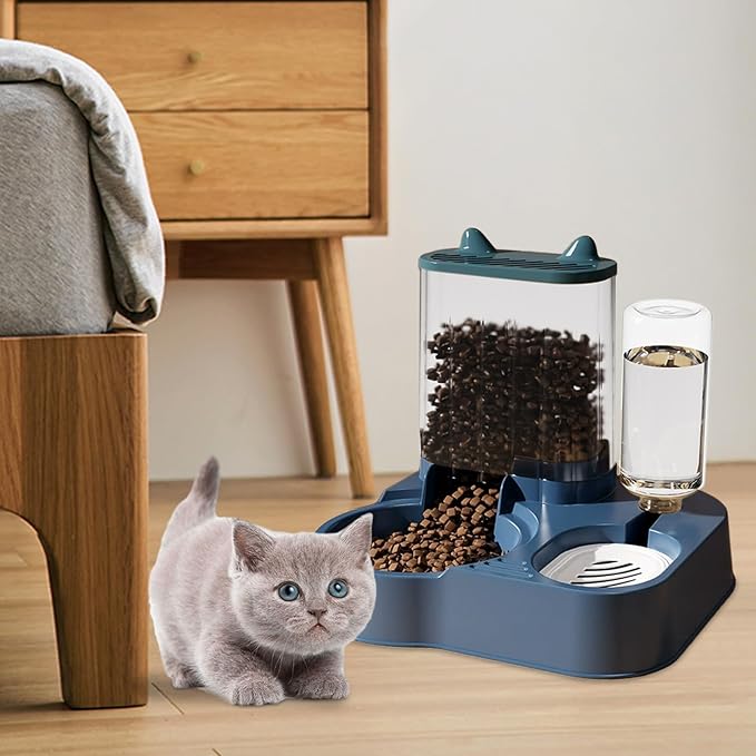 Automatic Cat Feeder,Cat Water Dispenser Food Pet Feeder | Large Capacity Fod Storage Container, Automatic Dog Food Bowl, Pet Supplies