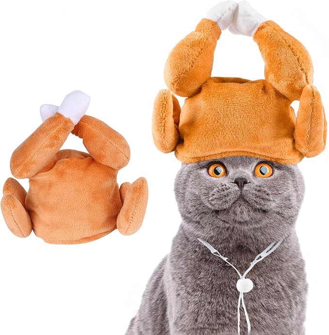 Pet Turkey Hat Fun Thanksgiving Holiday Hat for Dogs/Cats Cute, Comfortable and Fun