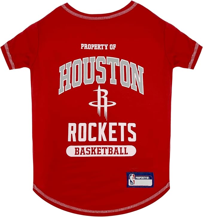 Pets First NBA Licensed Hoodies & T-shirt for Dogs & Cats, Houston Rockets, Large