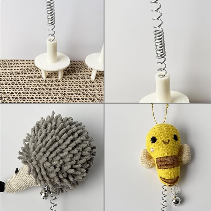 5PCS Cat Toys,Cat Wand Toy,Cat Scratcher Toys,Cat Scratcher Plug-ins & Cat Fun Themselves Play Toys,Fun Toy for Cat Kitty Kitten Puppy. (5PCS), Large