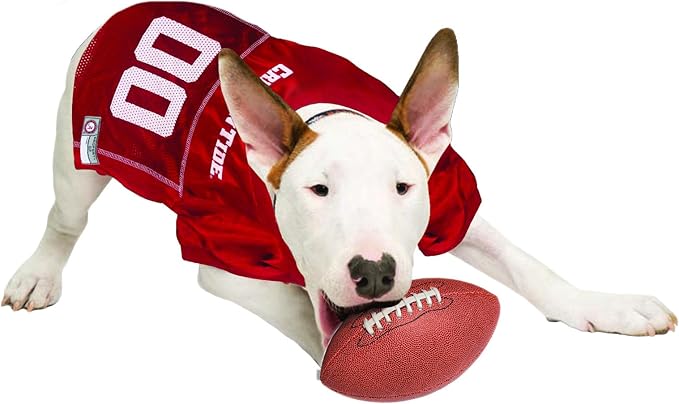 Pets First NCAA College Alabama Crimson Tide Mesh Jersey for DOGS & CATS, X-Large. Licensed Dog Jersey with your Favorite Football/Basketball College Team