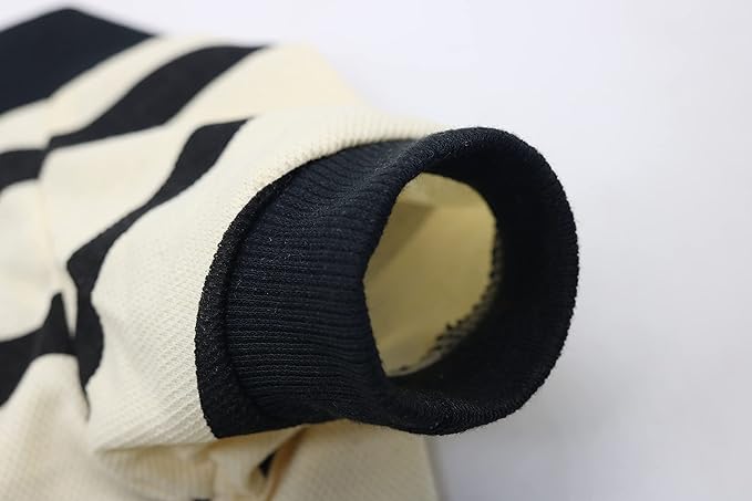 Pet Sweater Striped Dog Clothes Medium Dogs T Shirts Boston Bulldog Sweatshirt, XL, Light Yellow