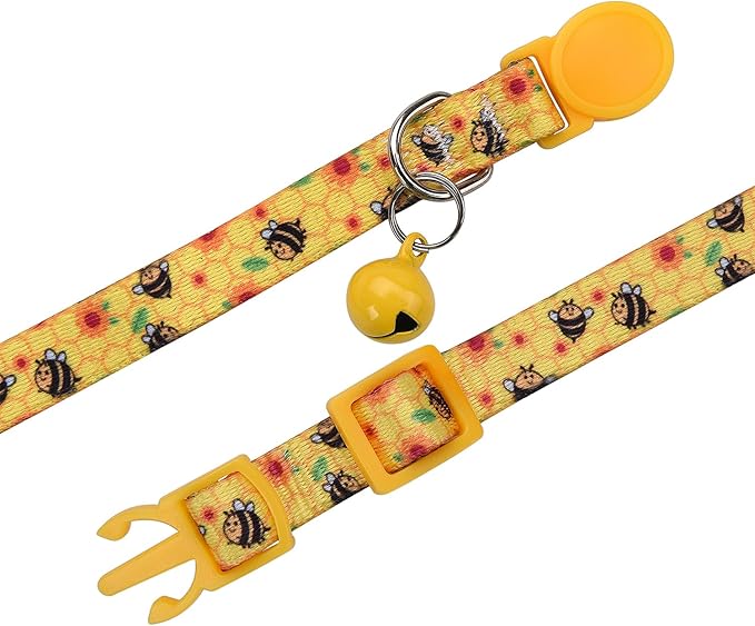 MarukoPet Cat Collar Breakaway with Bells, 3 Pack Girl Boy Pet Cat Collar with Bohemia Floral Tribal Geometric Patterns, Adjustable 7.5-12 Inch, with Safety Buckle for Kitten Cat(Set C)