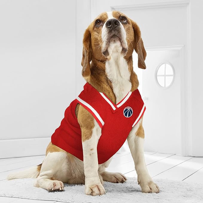 Pets First NBA WASHINGTON WIZARDS DOG Jersey, Large - Tank Top Basketball Pet Jersey