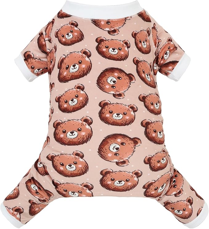 CuteBone Fleece Dog Pajamas Clothes Puppy Jammies Pet Apparel Cat Onesie for Chihuahua Yorkie Frenchies P333S