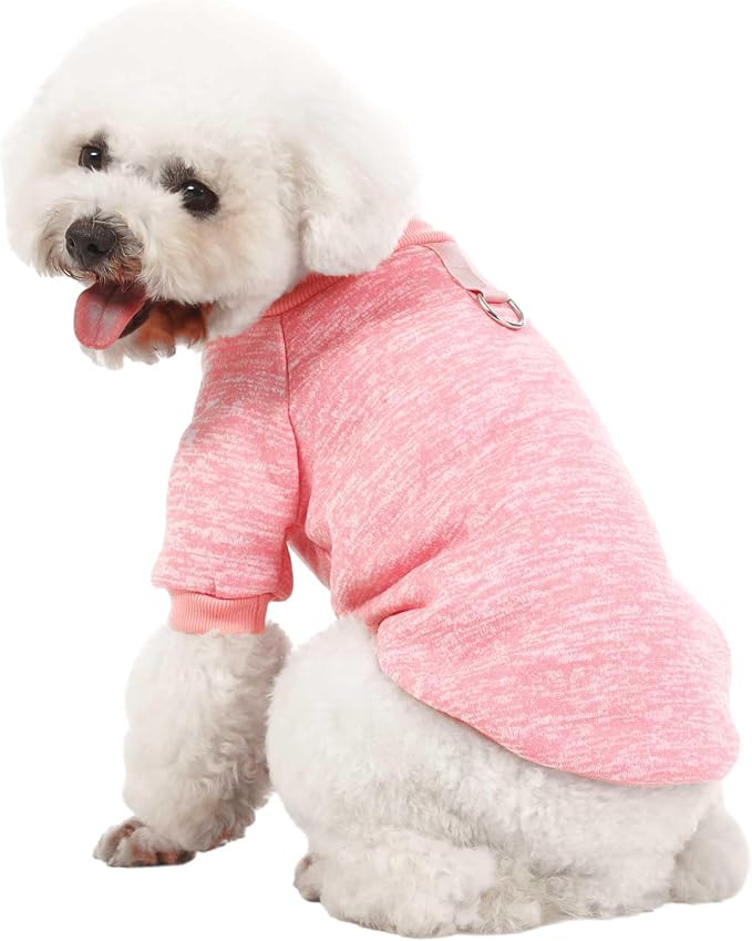 Dog Sweater, Dog Sweaters for Small Dogs, 2, 3 Pack Warm Soft Pet Clothes for Puppy, Medium Large Cat, Dogs Girl or Boy, Dog Shirt for Winter Christmas (Buckle Pink+Purple+HotPink, XX-Small)