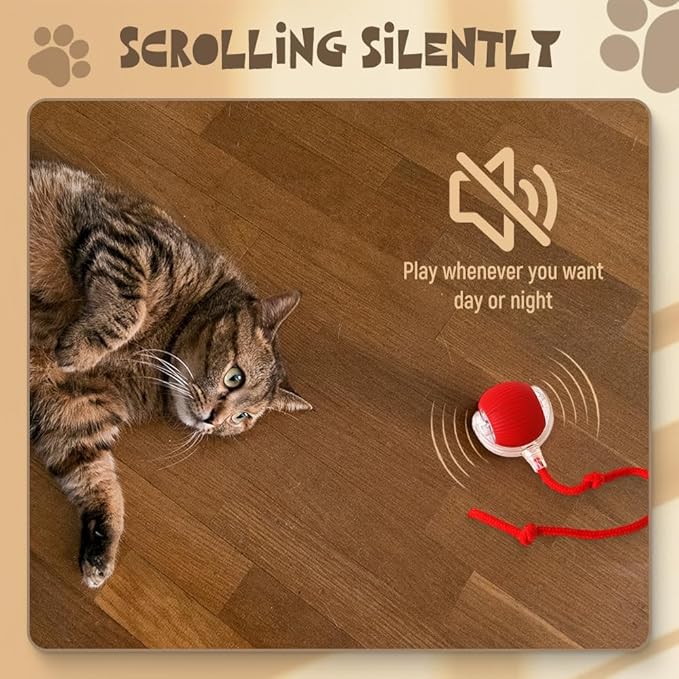 Interactive Cat Toys for Indoor Cats, 2026 New Interactive Pet Toy Ball, Cat Toy Ball for Bored Indoor Cats, Smart Rolling Ball for Dogs & Cats (Pink)