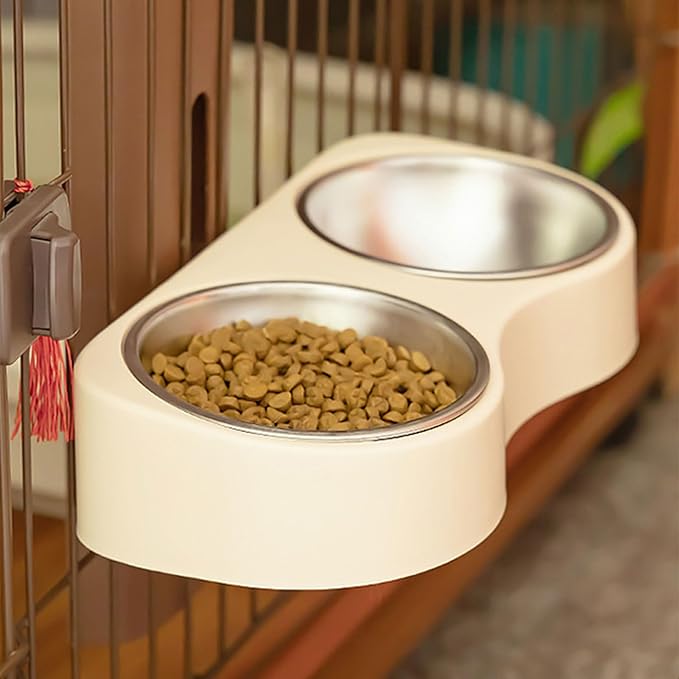 Wall Mounted Cats Bowl Large Capacity Pet Feeding Cats Drinking Height Adjustable Water Feeders Bottle Water Feeders Dispenser