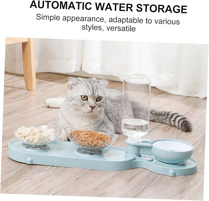 Elevated Cat Bowl Feeder Automatic Pet Water Dispenser Large Capacity Pet Supplies