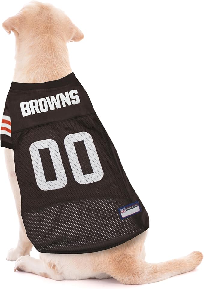 Pets First NFL Cleveland Browns Dog Jersey, Size X-Small, Football Shirt Costume for Pet, Dog Sports T-Shirt, NFL Team Clothing for Cats, Licensed Pet Apparel Available in 7 Sizes and 32 Teams