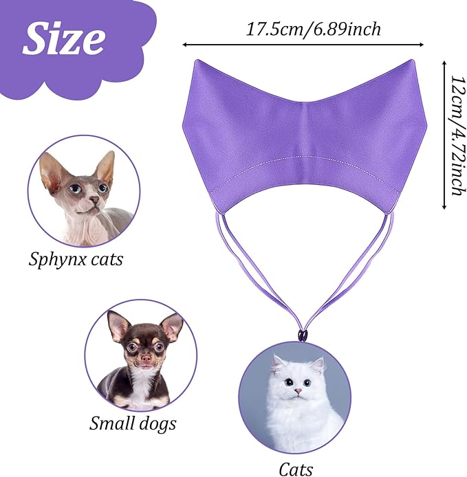 Cat Ear Covers for Bath, Dog Ear Covers for Bath Adjustable Pet Shower Cap Shower Caps Waterproof Small Dog Cat Pet Bathing Drops Guard Grooming Accessories for Kitten Puppy Small Pets Protector