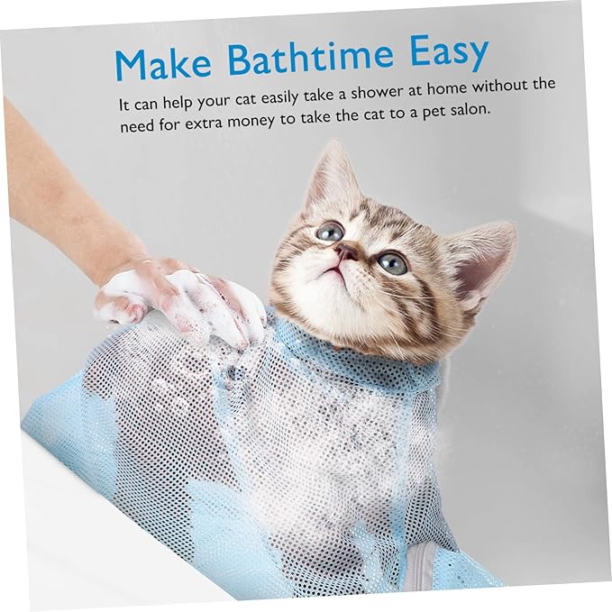VANZACK Cat Shower Bag Kitten Washing Bag Cat Shower Net Bag Grooming Bag for Grooming Bathing Bag Cat Sling Bag Cat Immobilizing Bag Kitten Bath Bag Cat Bath Bag Pp Beauty Bag Take a Bath