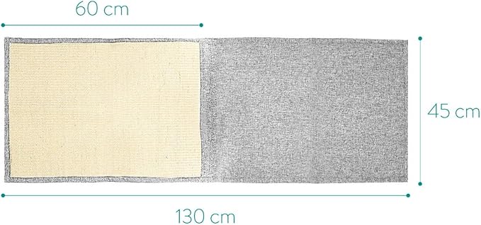 Navaris Cat Scratch Mat Sofa Protector - Natural Sisal Furniture Protector Scratching Pad for Cats - Scratch Carpet for Bed, Chair