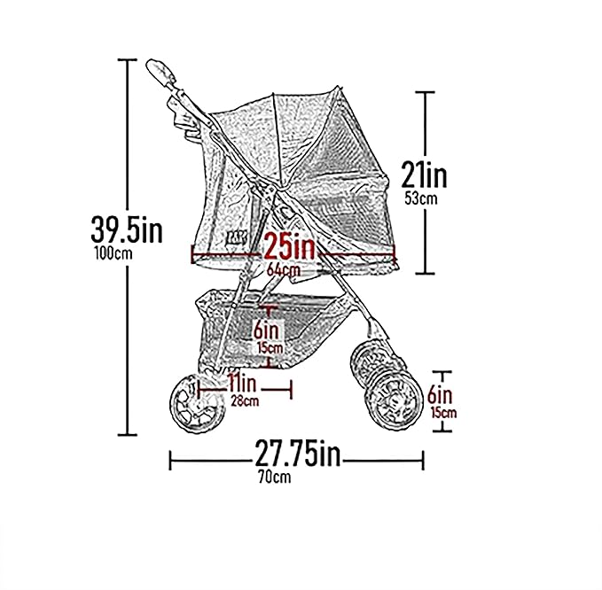Pet Gear No-Zip Happy Trails Pet Stroller for Cats/Dogs, Zipperless Entry, Easy Fold with Removable Liner, Storage Basket + Cup Holder, Cotton Candy