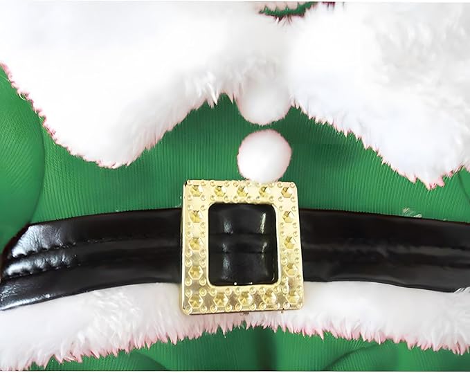NACOCO Pet Christmas Costumes Dog Suit with Cap Santa Claus Suit Dog Hoodies Cat Xmas Costumes (Green, XL)