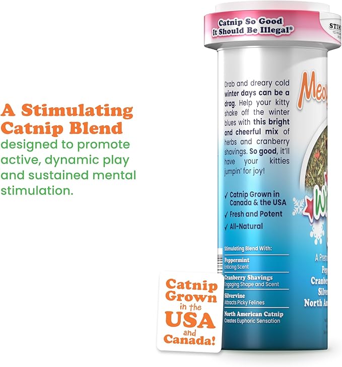 Meowijuana | Get Twisted Bundle | Get Twisted Candy Cane and Winter Lift | Promotes Play and Cat Health | Includes Organic Catnip | Feline and Cat Lover Approved