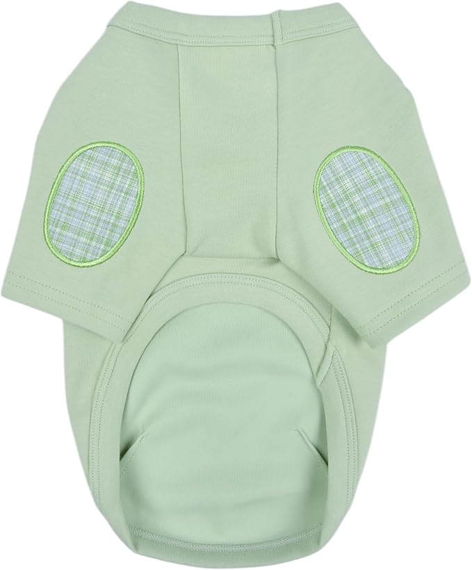 Puppia Eco Pocket T-Shrit Eco-Friendly Made from Recycled Polyester Fabric for Small and Medium Dogs, Green, Medium