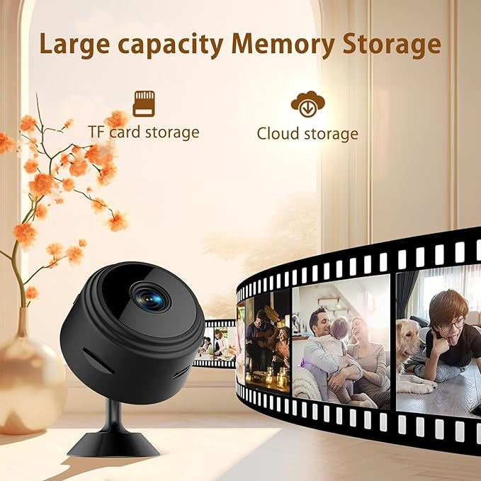 1080P Hidden Camera Spy Camera WiFi, Mini Nanny Cam with Night Vision, Motion Detection, Small Wireless Home Security Surveillance Cam for Indoor, Pet, Baby, Nanny Monitoring