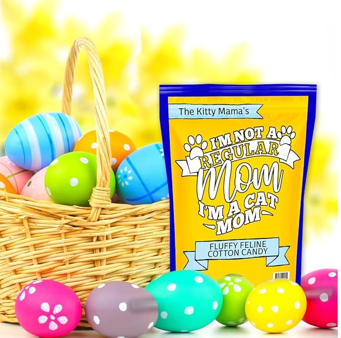 Delightful Fluffy Feline Cat Mom Cotton Candy - Gourmet Pet Treats with Irresistible Flavor for Happy Cats - Pouch for Spoiling Your Feline Friend