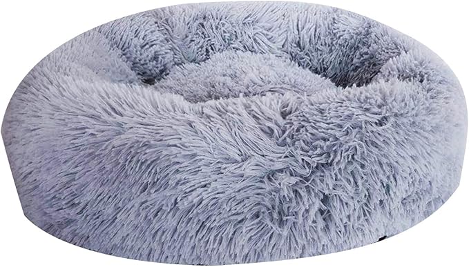 Thereisno Soft Handmade Pet Bed for Cat or Small Dog Detachable Round Bed for Fall Winter Indoor Sleeping Furniture Cat Bed