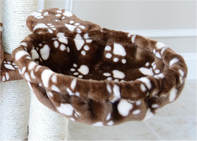 Armarkat Cat Tree Model A6601, Saddle Brwon W/White Paw Print