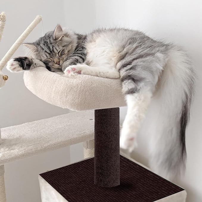YONGJOY Cat Scratch Couch Furniture Protector, Adhesive Cat Scratch Pad Deterrent for Furniture, DIY Climbing Scratcher for Indoor Cats (Brown, 78.7x15.8 in)